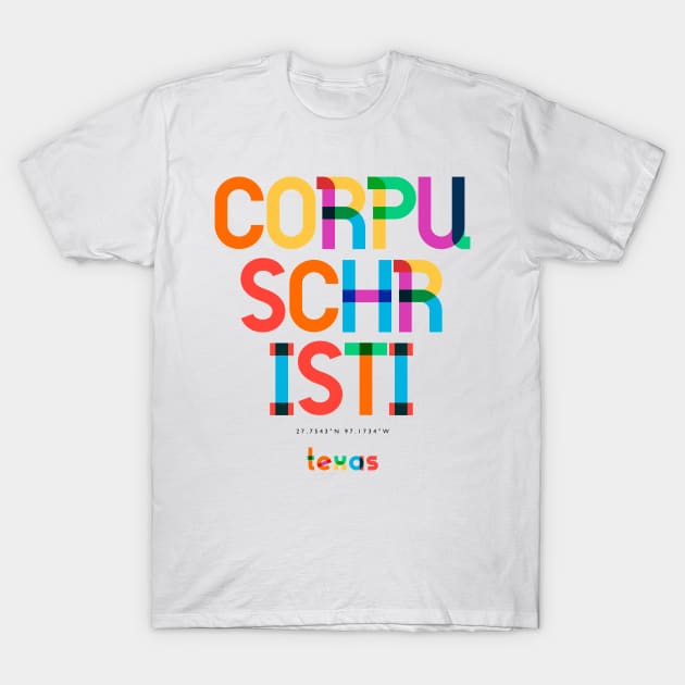 Corpus Christi Texas Mid Century, Pop Art, T-Shirt by Hashtagified